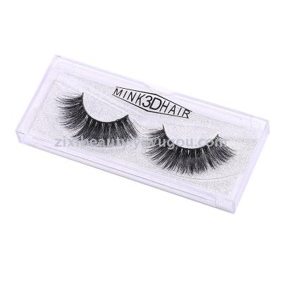 3D false eyelash sable eyelashes can receive customized customer brand.