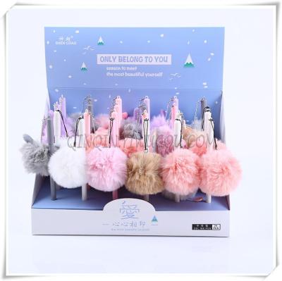 Lovely plush pendant pen  roller ball pen  creative stationery cute girl stationery