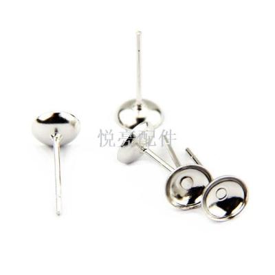 Manufacturer direct selling metal DIY accessories bowl needle nickel jewelry needle wholesale handicrafts ear needle.