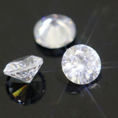 1000pcs AAAAA+  CZ Stone Round Cut Beads White Color Cubic Zirconia Synthetic Gems For Jewelry