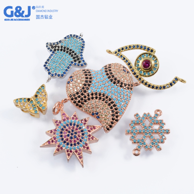 Guojie accessories copper micro - set pendant DIY bracelet necklace copper micro - insert accessories.