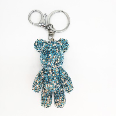 Korean version of pure hand - made violent bear high - class diamond key chain accessories