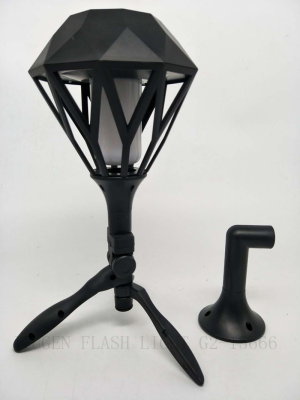 Long root flashlight W708 solar flame lamp.