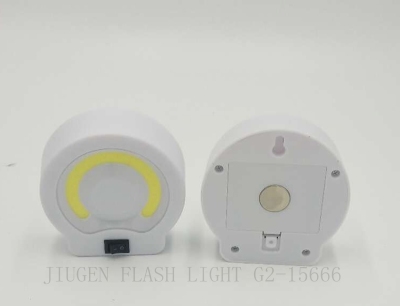 Long root flashlight 6026 COB battery switch off lights.