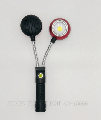 Long root flashlight X-6 rechargeable working lamp tail magnet.