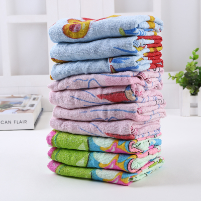 Handle foreign trade cotton towel cartoon towel.