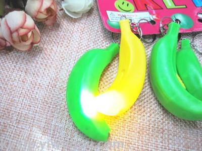 Banana led lamp key chain simulation banana night lights special wholesale mini fruit banana pendant factory.