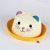 New embroidered cat two-color children straw hats for boys and girls summer sun hat MZ2280.