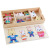 Children's three-dimensional jigsaw puzzle toy rabbit change clothes fun wooden baby yi puzzle.