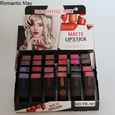 Romantic May Classic Packaging Multi-Color Matte Lipstick 12-Color Optional Long-Lasting Discoloration Resistant