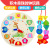 Alarm clock cognitive digital shape hang line wooden block toy wooden block multifunctional digital clock.