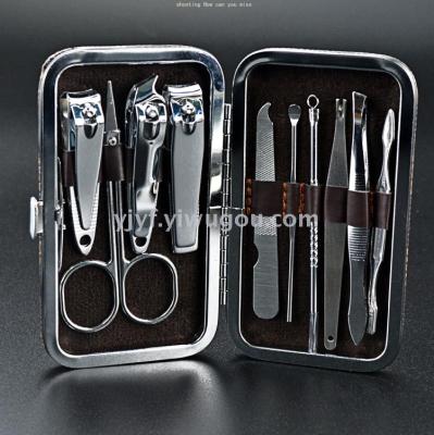 Nail clippers, manicure set 10 pieces of beautiful tool nail file.