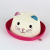 New embroidered cat two-color children straw hats for boys and girls summer sun hat MZ2280.