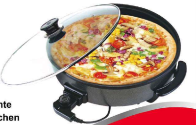 The pizza pan is of various sizes.