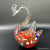 Home decoration handmade glass crafts creative lovers wedding gift glass cygnet multi-colored mixed.