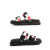 2018 Summer New Women's Fashion Sandals Three-Dimensional Rose Beach Double Strap Women's Comfortable Platform Non-Slip Slippers