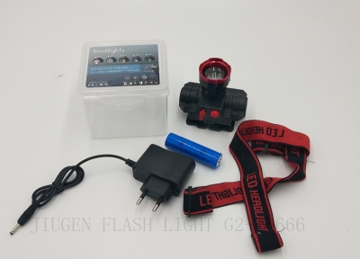 Long root flashlight 603 T6 rechargeable battery headlamp.