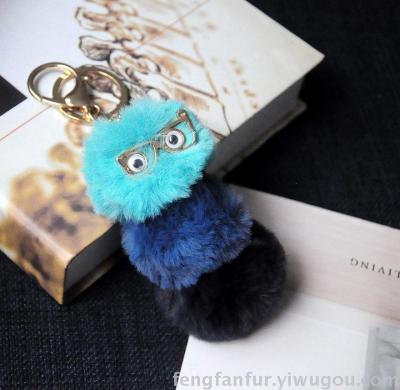Super cute cat -ball key rings creative animal hair ball bag hang parts wholesale