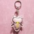 Cartoon owl PU pendant key chain fashion woman bag hang decoration purse accessories