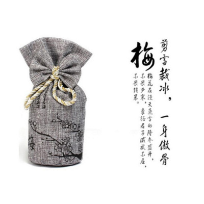 For Home and Car Bamboo Charcoal Package Circular Bucket Bag 180G Plum Blossoms Orchids Bamboo and Chrysanthemum Car Activity Bamboo Charcoal Package