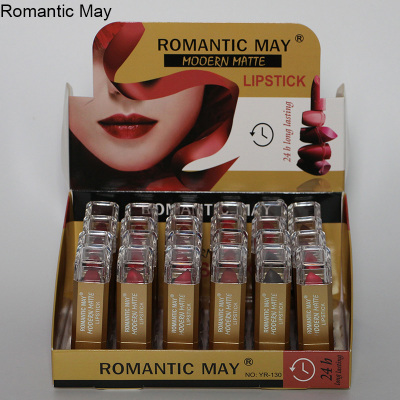 Romantic May New DIY High-End Mouth Lip Red Cream 12.1mm Matte Gold Factory Direct Sales