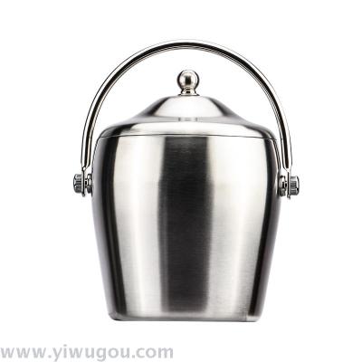 Extra thick stainless steel ice bucket continental champagne bucket wine beer ice bucket.