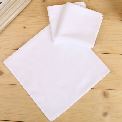 Fu ji pure cotton soft handkerchief of pure white style.