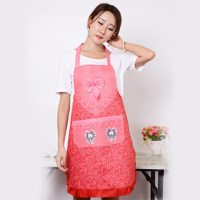 South Korean version of cute princess long style with thick peach skin, lace apron, home defense apron manufacturers.
