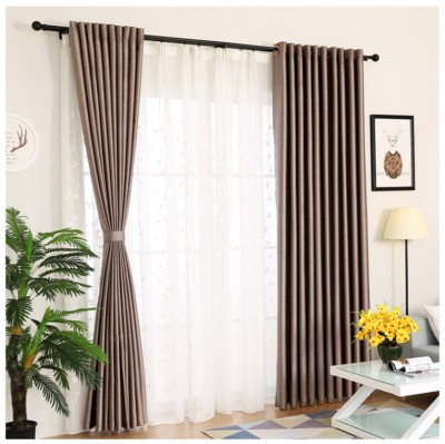 Zheng hao hotel supplies curtains full shade pure color curtain cloth gauze curtain finished simple hotel hotel project cloth
