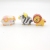 Pencil with 3 animal shape erasers set