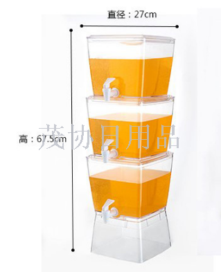 Square Single Layer Juice Bucket Multi-Layer Juice Dispenser Drinking Machine