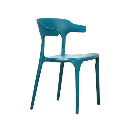 Modern Simple Plastic Chair Nordic Dining Chair Back Chair Home Creative Dining Tables and Chairs Cafe Leisure Ox Horn Chair