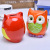 The factory wholesale creative new hand-painted ceramic owl piggy bank cat crafts ceramic owl.