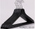 Men's Flat Head First-Class Solid Wood Hanger Wood Color Black and White Clothes Hanger Home Clothing Store Environmental Protection Paint