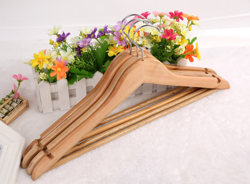 厂家直销服装店衣架 实木西服衣架加厚木衣架 实木衣架批发