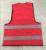 Red reflective clothing, reflective vest, reflective clothing.