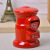 Creative ceramic crafts red fashion small mail bucket save tank home furnishing storage tank factory direct sale.