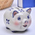 2017 creative children's holiday cute young piggy bank, ceramic piggy bank gift set.
