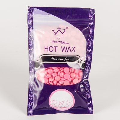 Hair removal wax beans strips free 100g pellet hot wax pink
