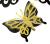 GN butterfly gold powder new butterfly three - dimensional manual post - layer of manual stereo wall stickers.
