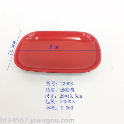 Manufacturer direct selling melamine red black rectangular plate.