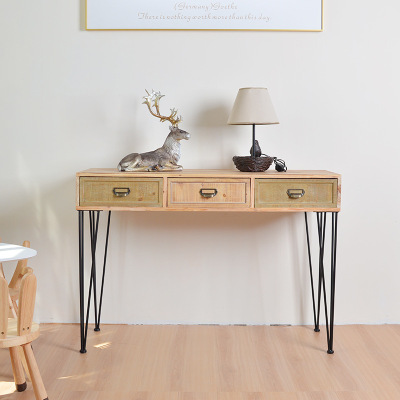 Modern simple living room furniture table real wood table simple pine multi-functional square table.