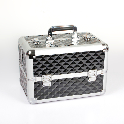 Aluminum alloy double hand cosmetic bag cosmetic case
