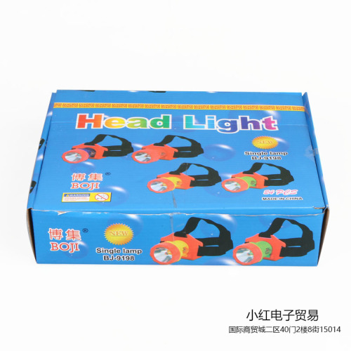 bj-9198 headlamp factory direct sales plastic headlights flashlight outdoor travel night fish luring lamp