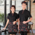 Hotel attendant's work clothes short sleeve pepper summer suit men and women's uniforms with aprons