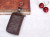 New top layer leather figure 8 car key bag leather key bag key chain safety chain key chain