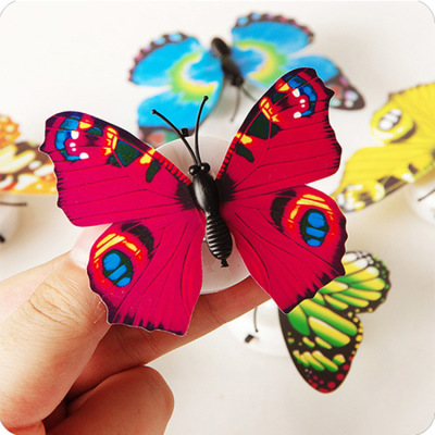 Creative luminous butterfly night light 3D simulation and stereo paste LED decorative wall lamp