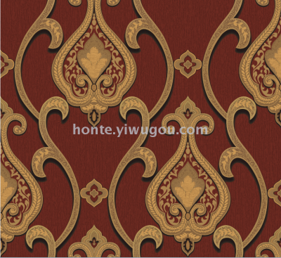 Stereo super thick modern glory perfect curve romantic cozy PVC wallpaper wallpaper