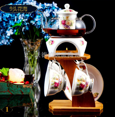 Firing water set coffee set coffee pot firing pot cup and saucer european-style water set gift promotion wedding jingdezhen