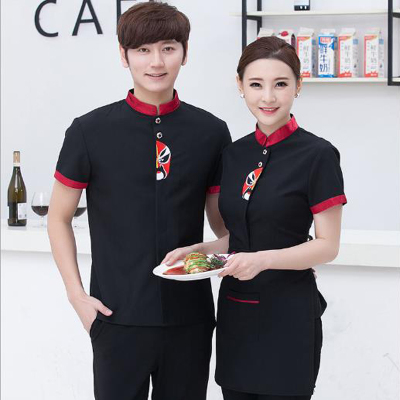 Hotel work clothes summer dress fast food restaurant waitress short-sleeved facial chef dress